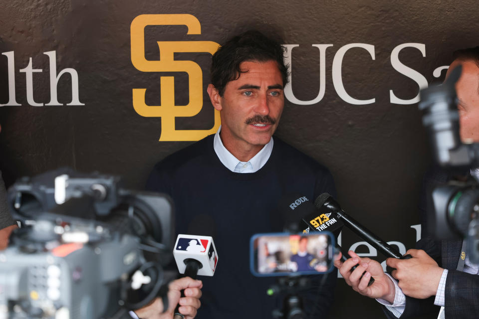 聖地牙哥教士GM，A.J. Preller。(Photo by Brandon Sloter/Getty Images)