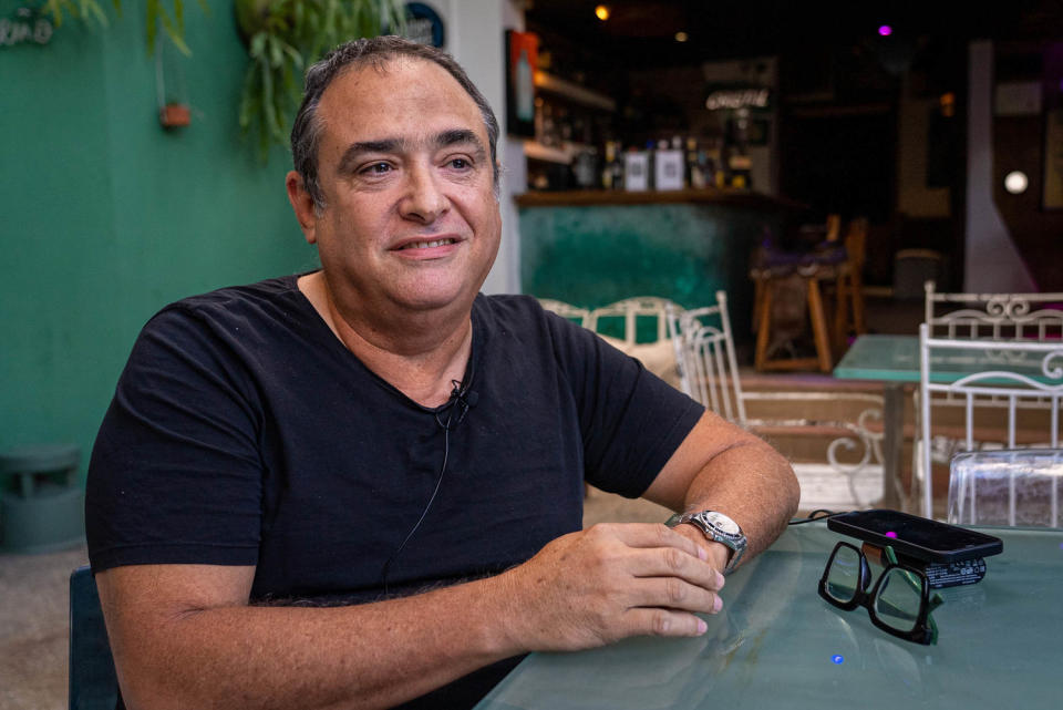 Raul Silva, owner of restaurant, Espacios, in the Miramar neighborhood of Havana, Cuba on January 31, 2024. (Roberto Leon / NBC News)