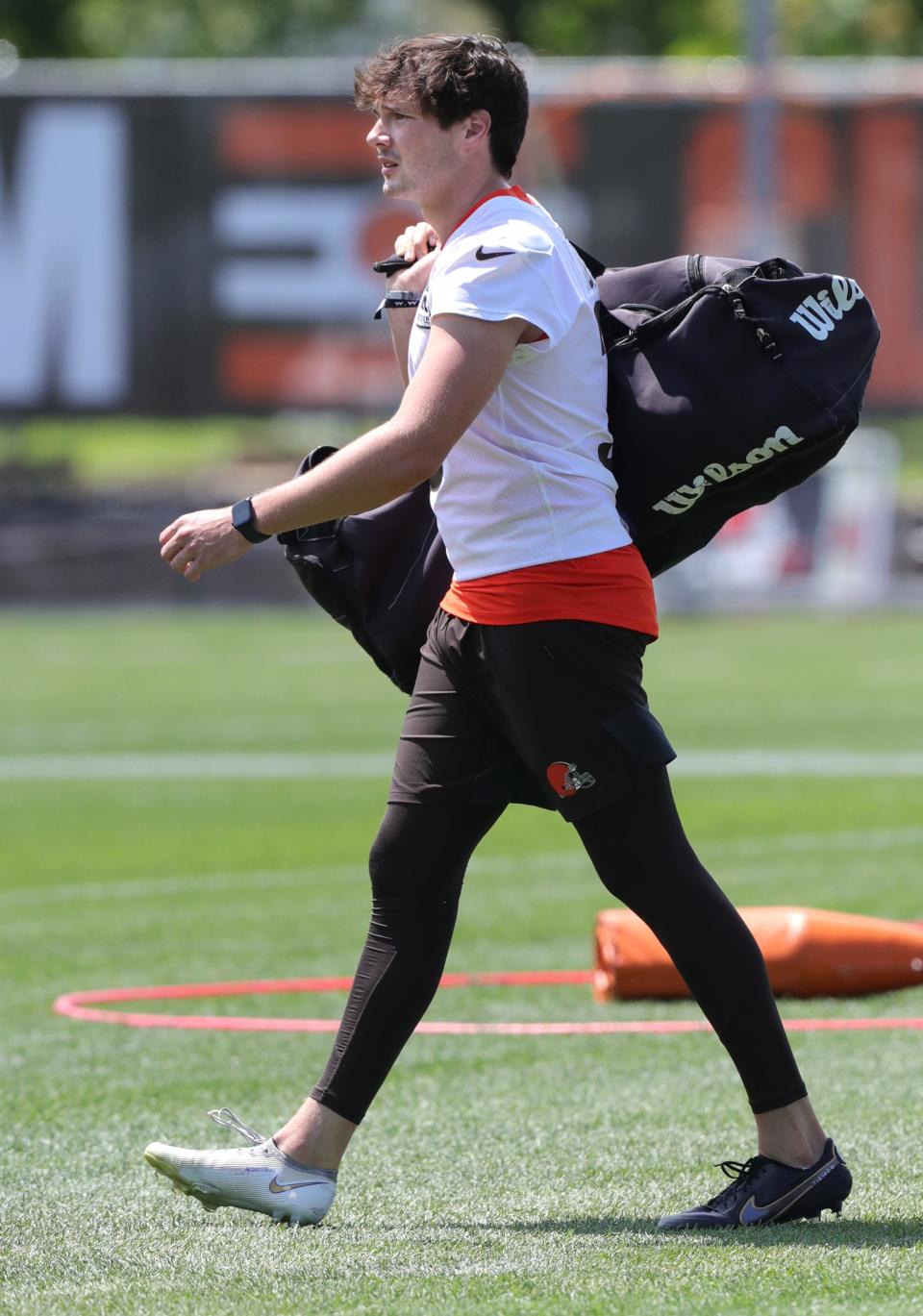 Cleveland Browns kicker Cade York at training camp on Saturday, July 30, 2022 in Berea.