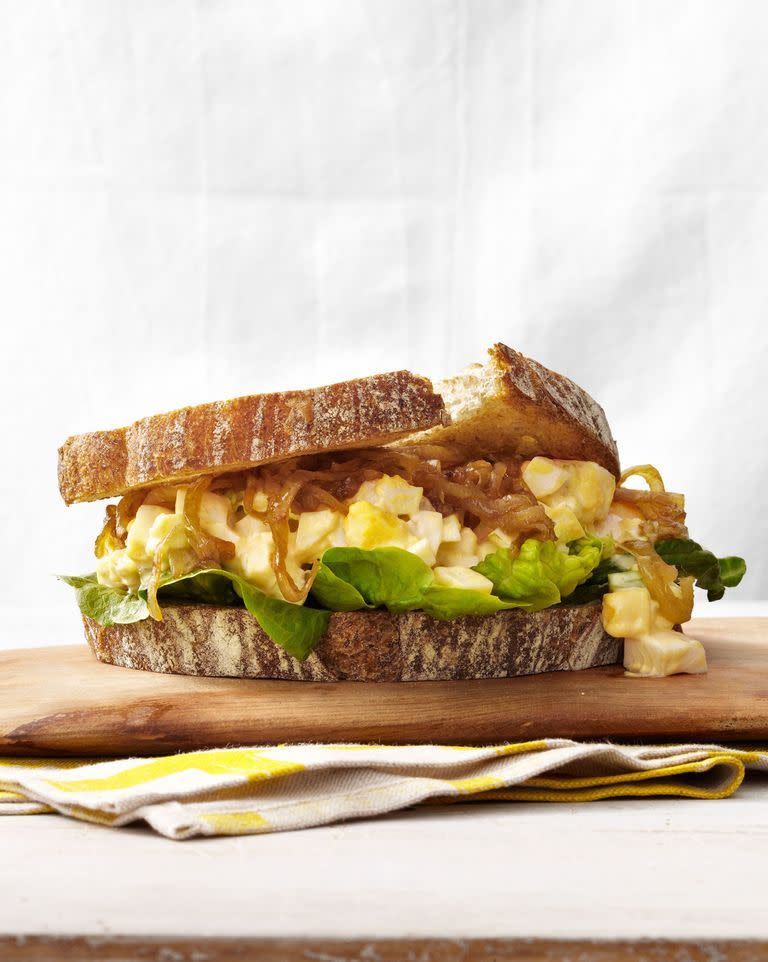 Egg-Salad-and-Caramelized-Onion Sandwiches