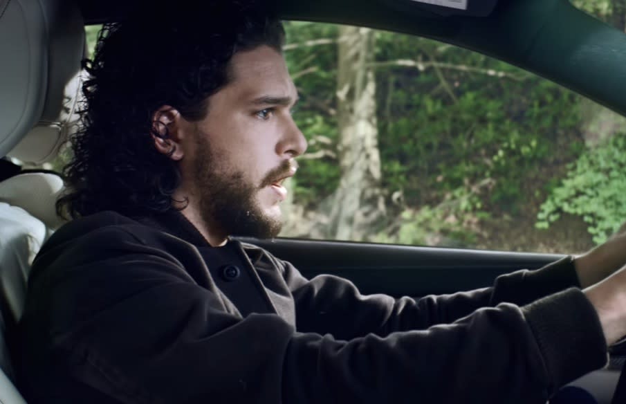 Kit Harington drives a fast car while reciting poetry because why wouldn’t he?