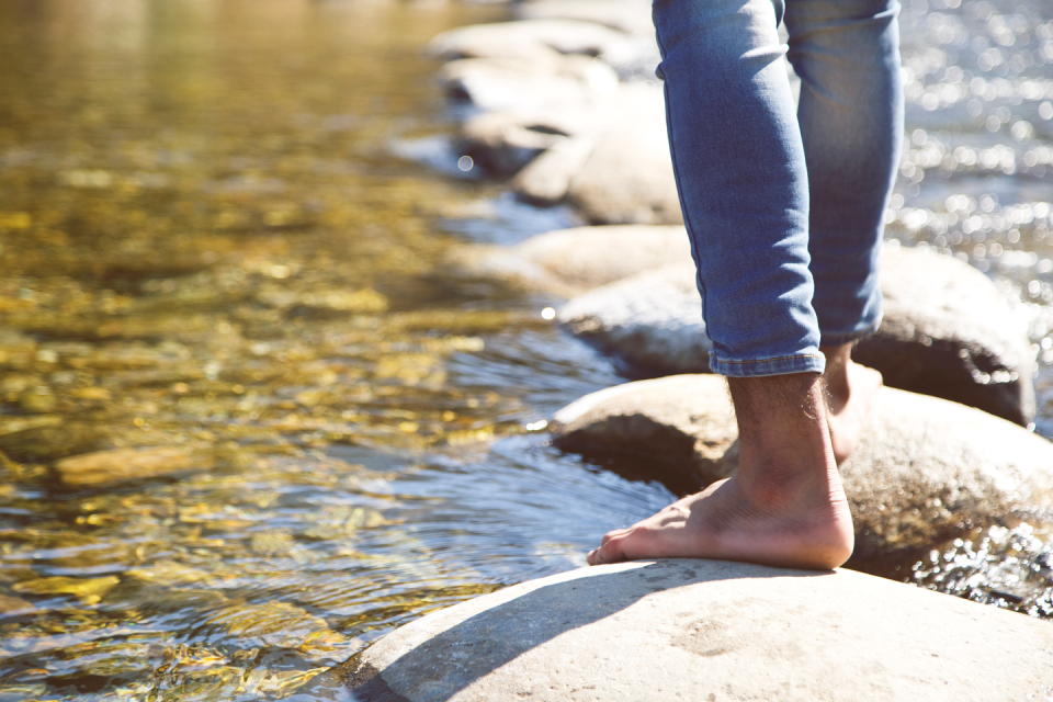 Spend some time barefoot.