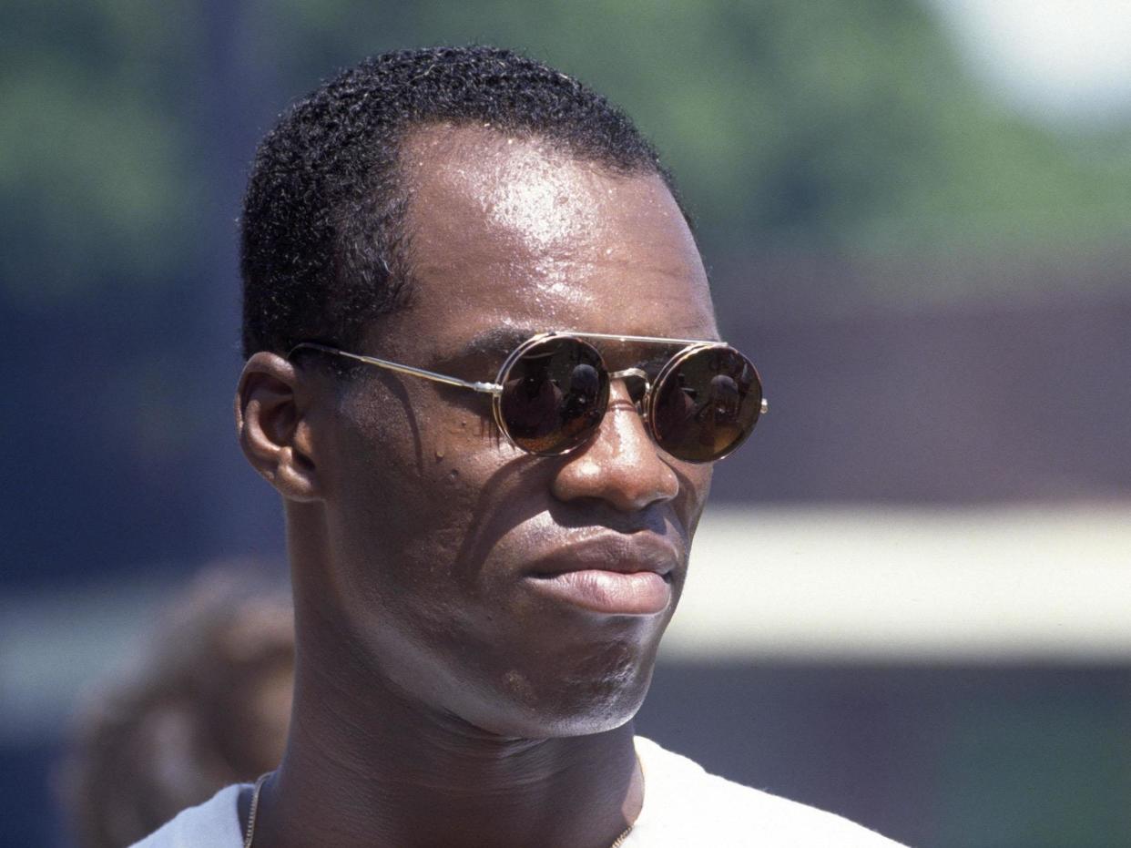 Chris Lewis before England's 1992 win over Australia in Sydney: Getty