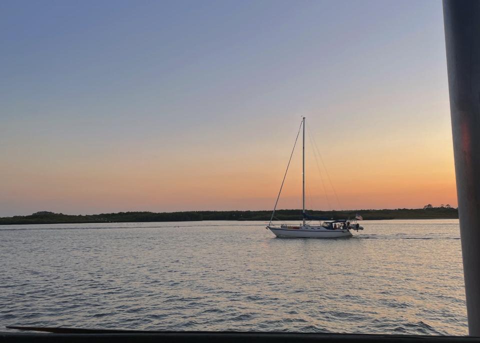 Sunset views at Off the Hook at Inlet Harbor in Ponce Inlet.