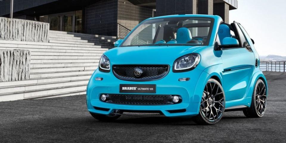 <p>The regular Smart ForTwo is a great city car, but the <a href="https://www.roadandtrack.com/car-shows/geneva-auto-show/news/a32824/throw-away-everything-because-the-new-smart-brabus-is-here/" rel="nofollow noopener" target="_blank" data-ylk="slk:Brabus version;elm:context_link;itc:0;sec:content-canvas" class="link ">Brabus version</a> takes it to another level. Making 123 horsepower and 147 lb.-ft. of torque from a rear-mounted three-cylinder engine, it's guaranteed to make for a fun city runabout. Plus, you'll have no trouble squeezing into tight parking spots. </p>