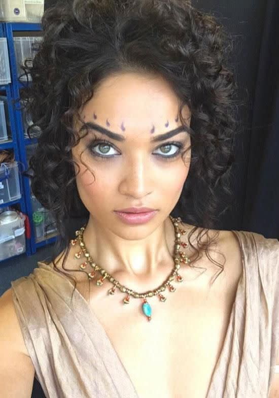 Shanina previously shared this snap of herself on set. Source: Instagram