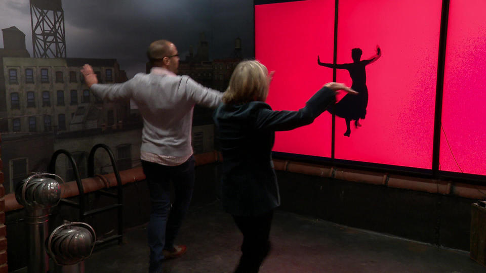 Historian Ben West and correspondent Rita Braver try to match the choreography from 