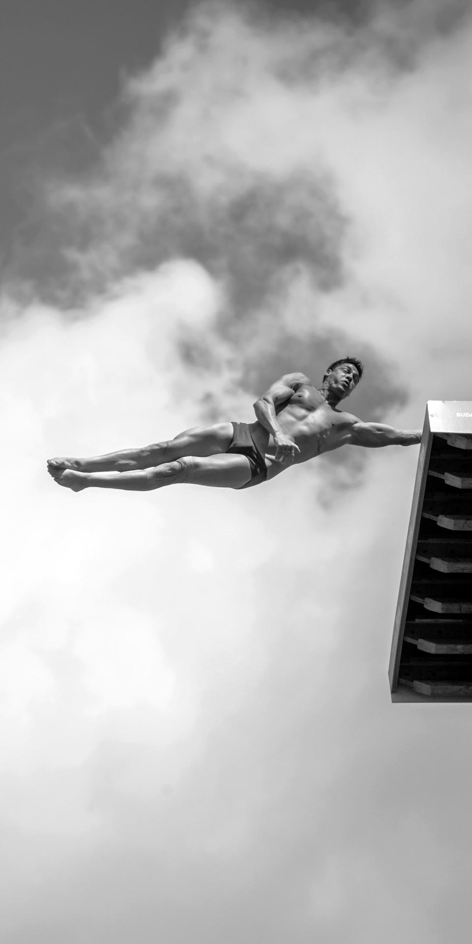 The high-dive competition at the 17th FINA World Championship.&nbsp;