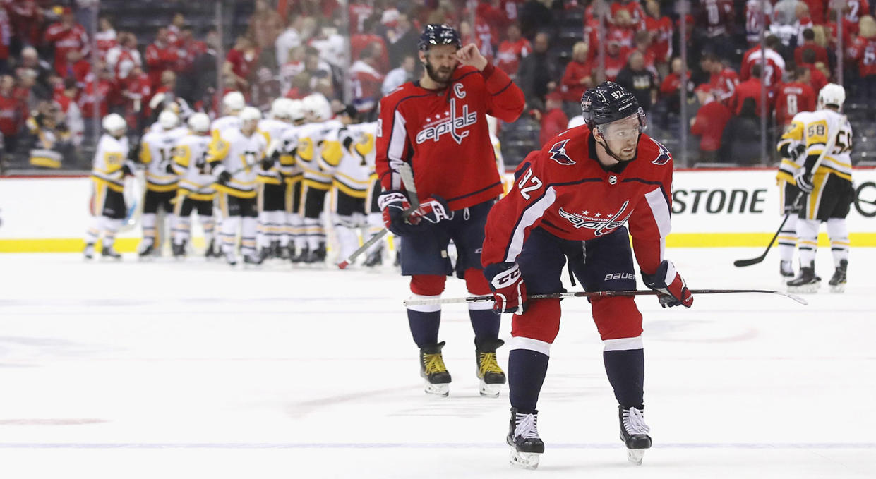 The Capitals stuck to the script in Game 1 vs. the Penguins. (Photo by Bruce Bennett/Getty Images)