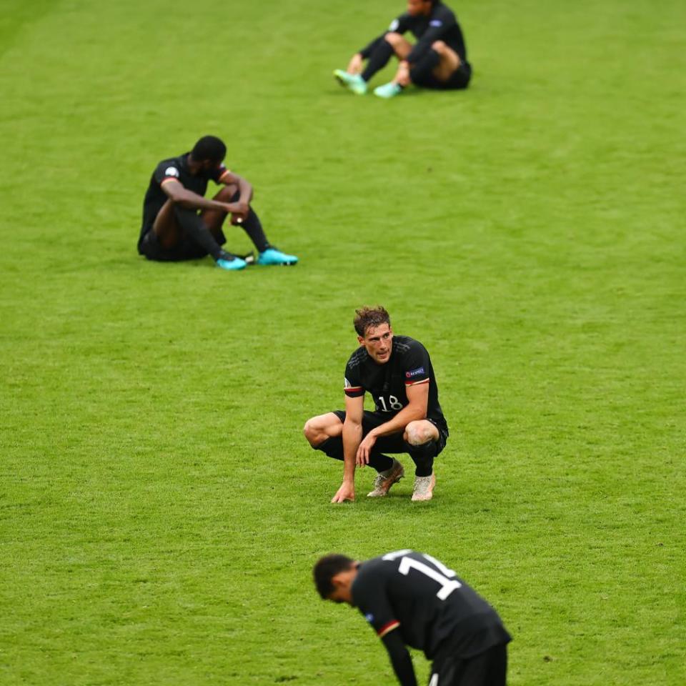 Goretzka (18) of Germany reacts after losing