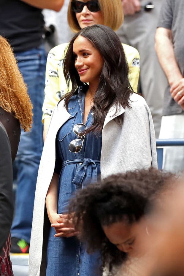 Meghan Markle in J.Crew at the U.S. Open. Photo: Clive Brunskill/Getty Images