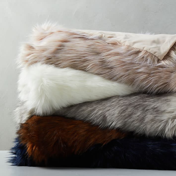 Faux Fur Throw