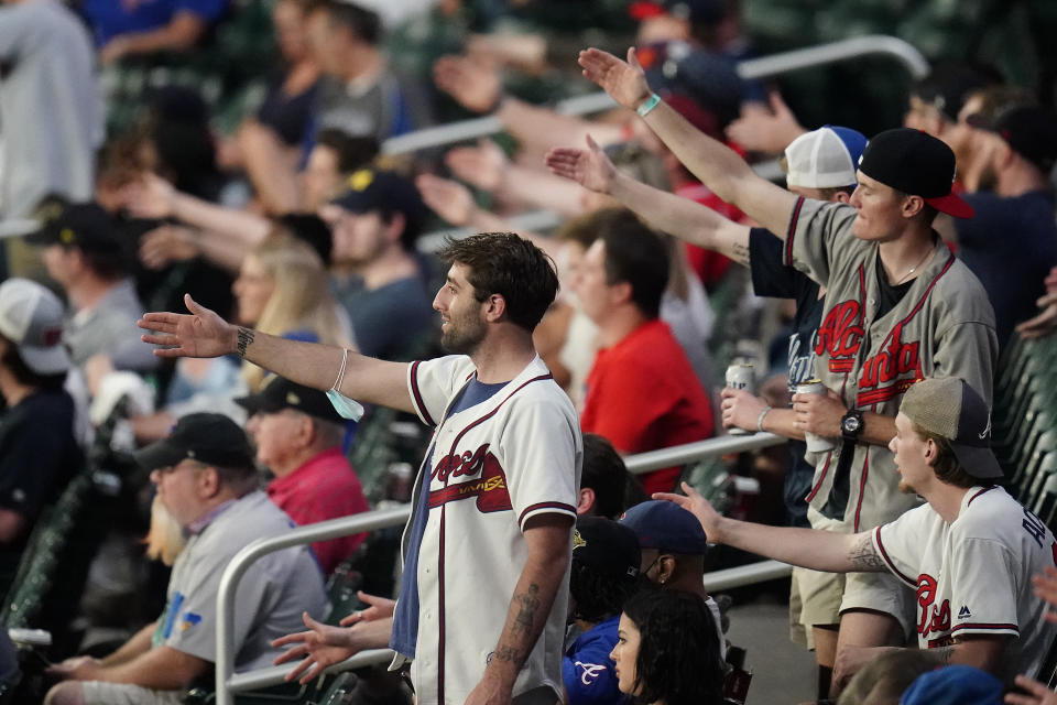 The Chop is a frequent practice at Braves games.  (Photo by David J. Griffin/Icon Sportswire via Getty Images)