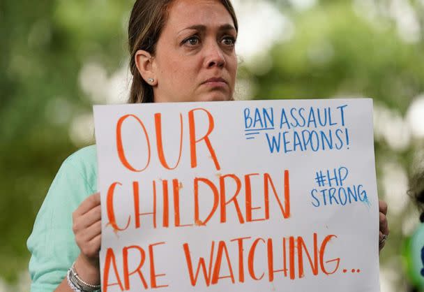 PHOTO: An activist takes part in a rally calling on Congress to pass legislation to ban assault style weapons, at the U.S. Capitol in Washington, Sept. 22, 2022. (Kevin Lamarque/Reuters)