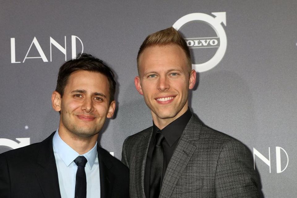 LOS ANGELES - DEC 6: Benj Pasek, Justin Paul at the "La LA Land" World Premiere at Village Theater on December 6, 2016 in Westwood, CA