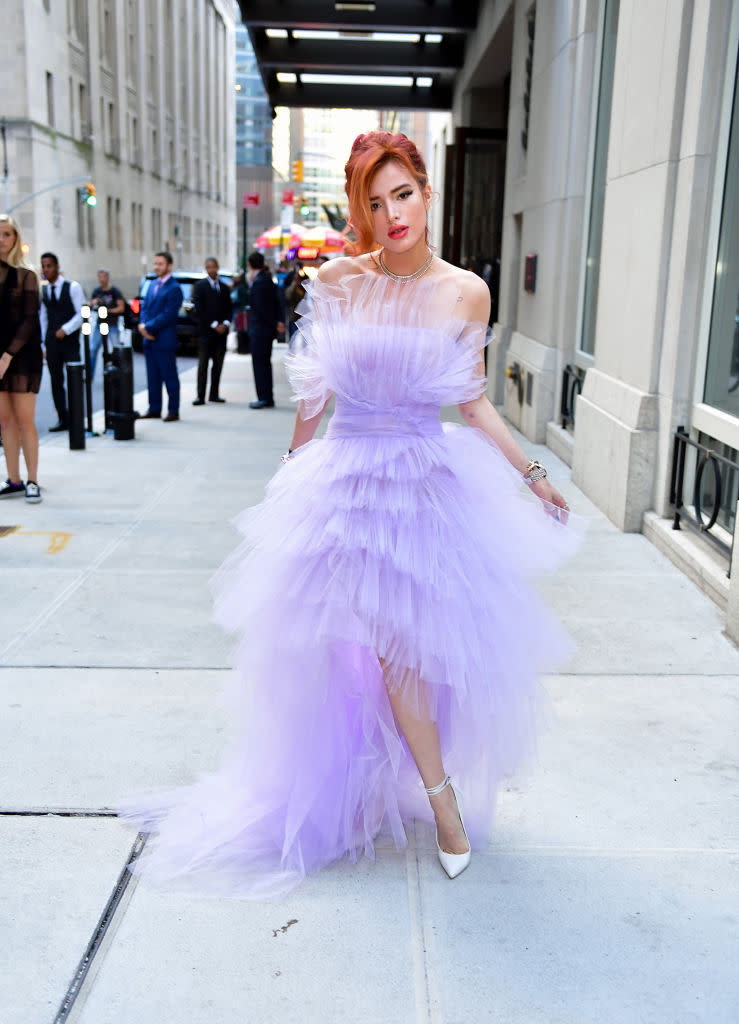 Bella Thorne arrives to the Daily Front Row's Fashion Media Awards at Four Seasons Hotel New York Downtown on September 8, 2017 in New York City.