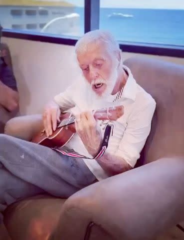<p>Dick Van Dyke/ Instagram</p> Dick Van Dyke learning to play the ukulele
