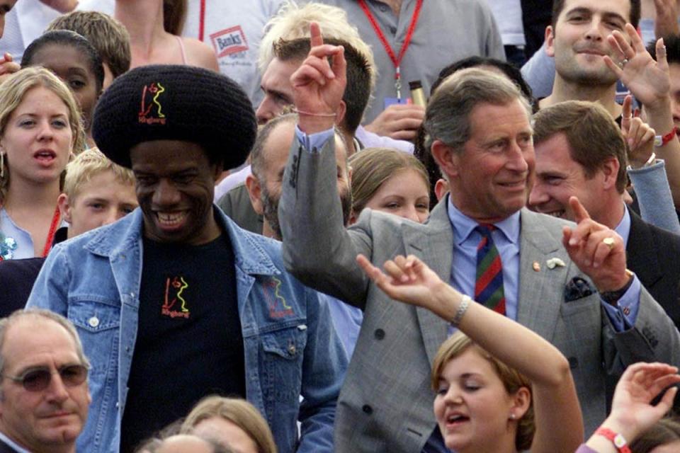 Eddy Grant with the then-Prince Charles in 2001 (Getty)