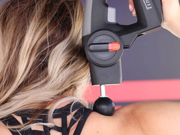 Four affordable massage guns to browse. (Photo: HuffPost x StackCommerce)