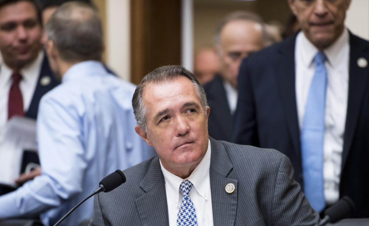 Trent Franks resigned from Congress due to claims that he asked female colleagues to be a surrogate mother to his unborn child. (Photo: Getty Images)