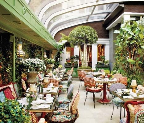 The garden at Annabel's in London.