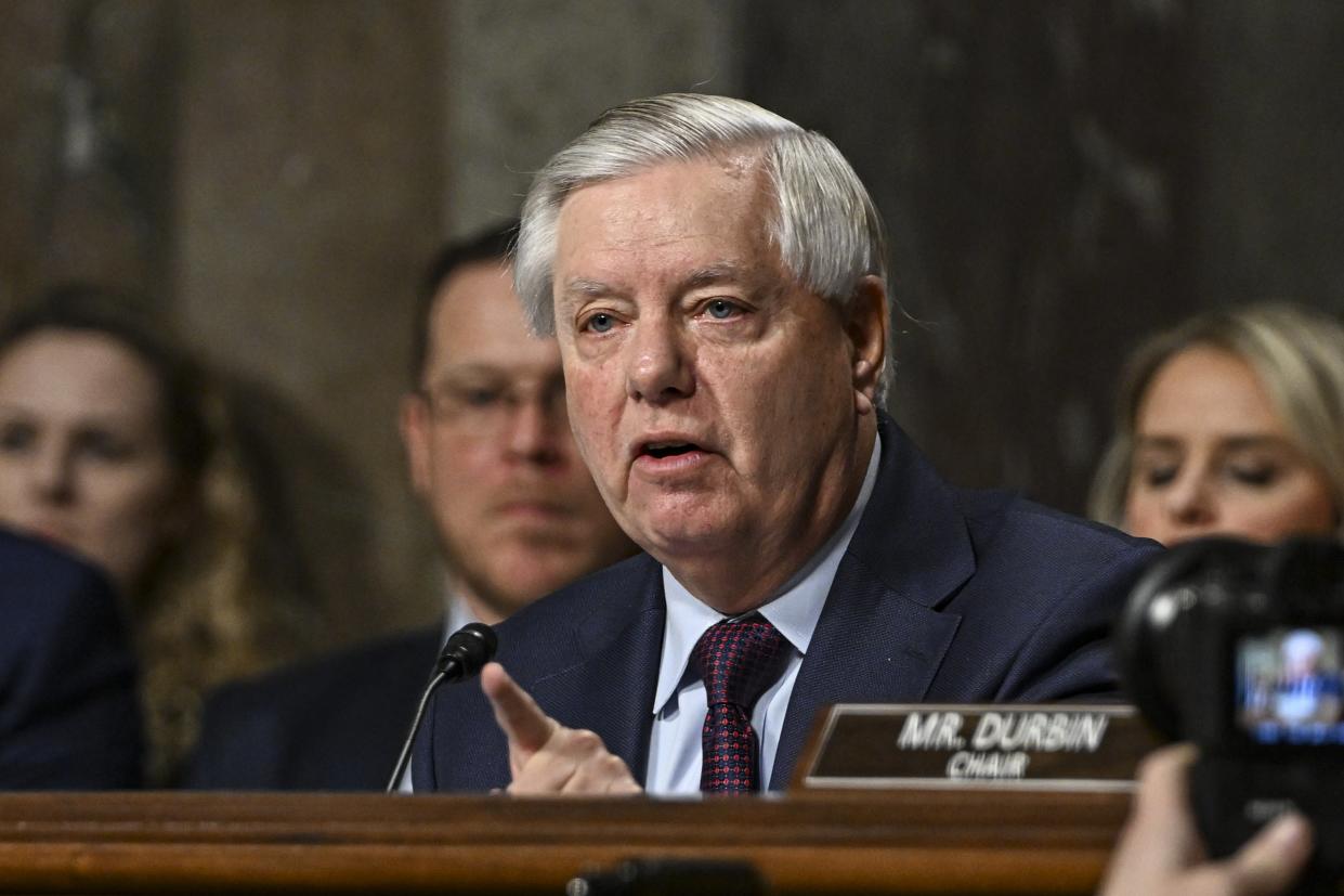 United States Senator Lindsey Graham attends a hearing in the Dirksen Senate Office Building on Capitol Hill (Anadolu via Getty Images)