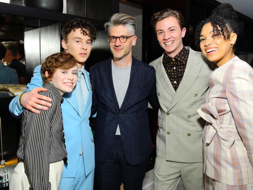Sophia Lillis, Wyatt Oleff, Jonathan Entwistle, Richard Ellis, and Sofia Bryant attends the premiere of Netflix's "I AM NOT OKAY WITH THIS" Getty Images