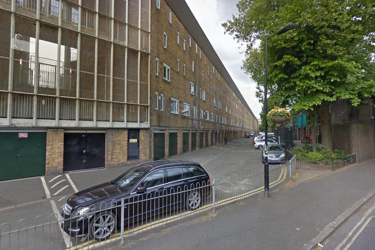 The man was found suffering stab injuries on Lucey Way in Bermondsey: Google Maps