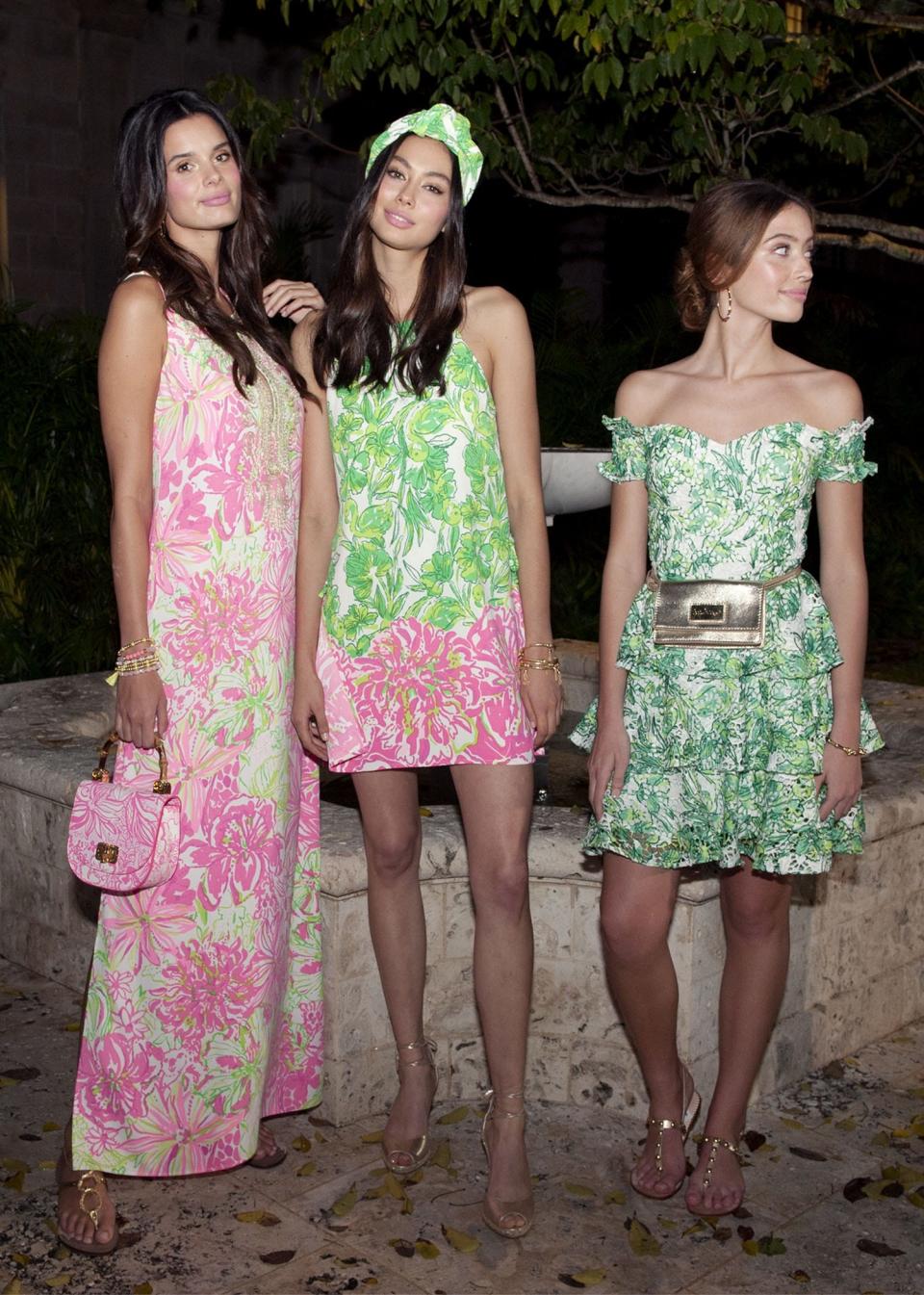 Models wear pieces from the Resort and Spring Collection during the Lilly Pulitzer 60th anniversary celebration and fashion presentation Lilly's "Jungle Paradise" on Worth Avenue Palm Beach November 10, 2018. [Meghan McCarthy/palmbeachdailynews.com]