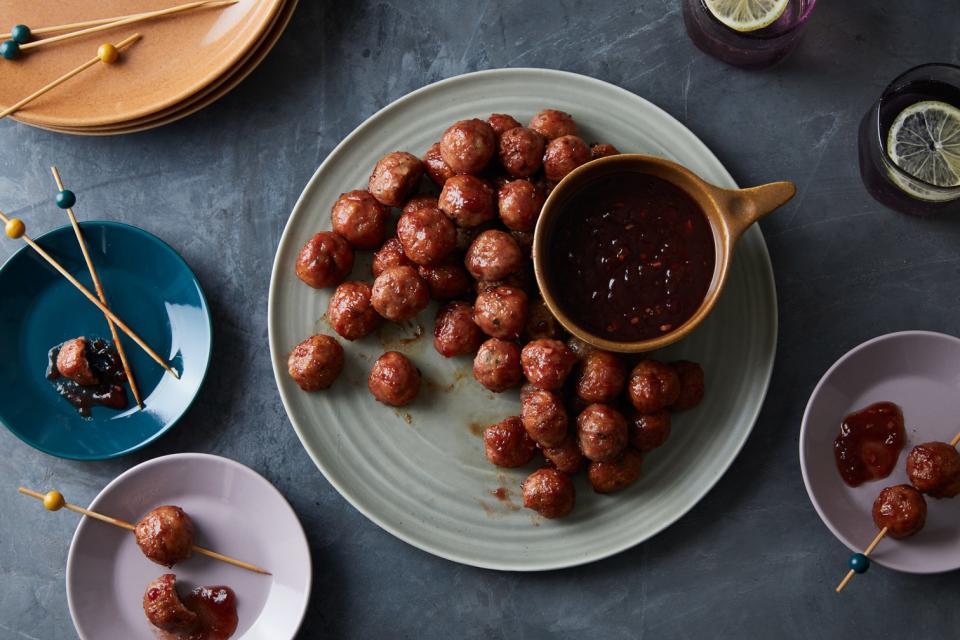 Turkey Meatballs with Cranberry Sauce