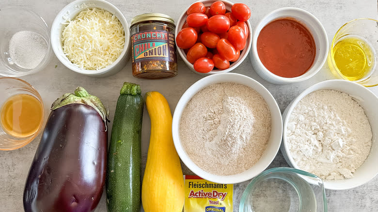 ingredients for summer veggie pizza