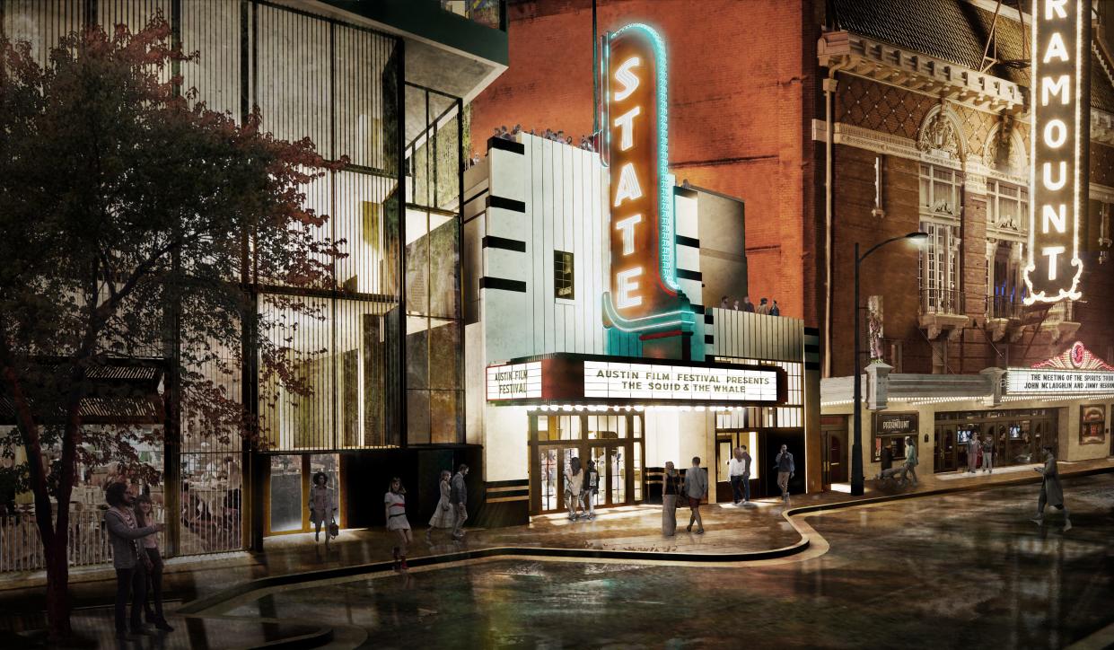 While keeping its historic 1930s façade, the State Theatre will be completely revamped inside thanks to a long-term partnership with the owners of the Hyatt Centric Hotel next door.