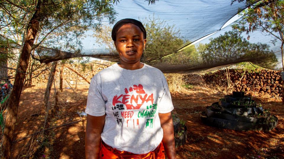 Amina, in Isiolo, used to be a livestock famer who was forced to change farming methods and now specialises in home gardening (Mumbi Bakari/ActionAid)