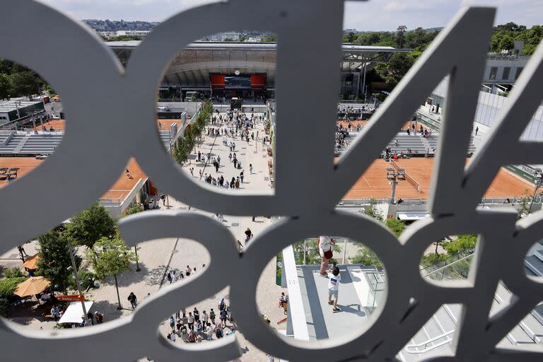 Una vista aérea de todo Roland Garros