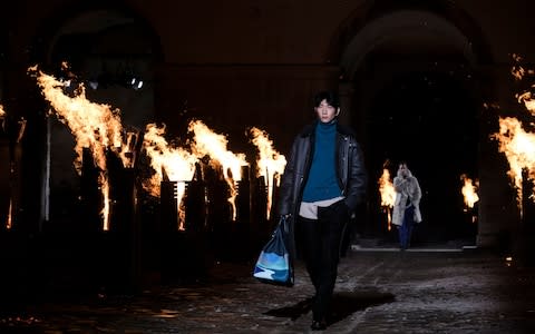 Hermès Paris men's fashion week - Credit: AP Photo/Kamil Zihnioglu