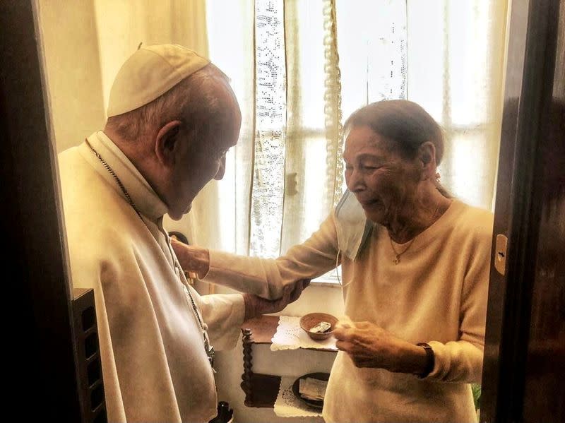 Pope Francis meets with poetess and Holocaust survivor, Edith Bruck, in Rome