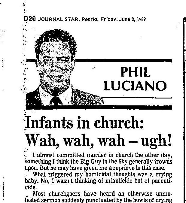 Phil Luciano's first Journal Star column appeared June 3, 1989. Today's is his last.