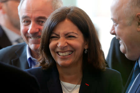 Paris Mayor Anne Hidalgo attends the opening ceremony of the new court Simonne Mathieu at Roland Garros stadium in Paris, France, March 21, 2019. REUTERS/Charles Platiau