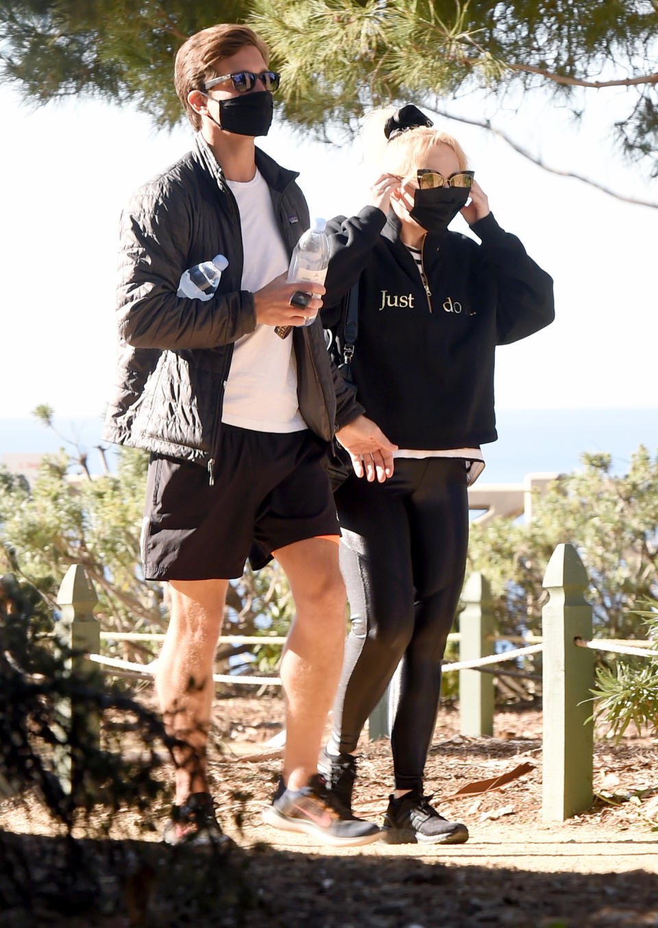 <p>Rebel Wilson and boyfriend Jacob Busch take a scenic hike in Los Angeles on Wednesday. </p>