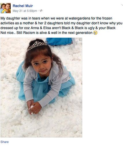 Samara's mother took to Facebook following the racial rant to highlight her disgust. Photo: Facebook