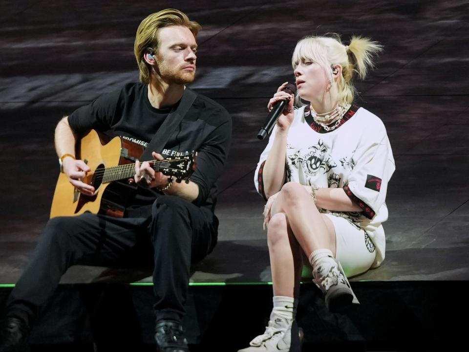 Finneas and Billie Eilish in 2021