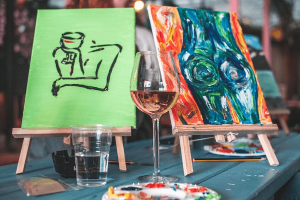 Paint the town... dry: the Paint and Vino session in Brixton Jamm is throwing a boozeless version of its event this month (Press handout)