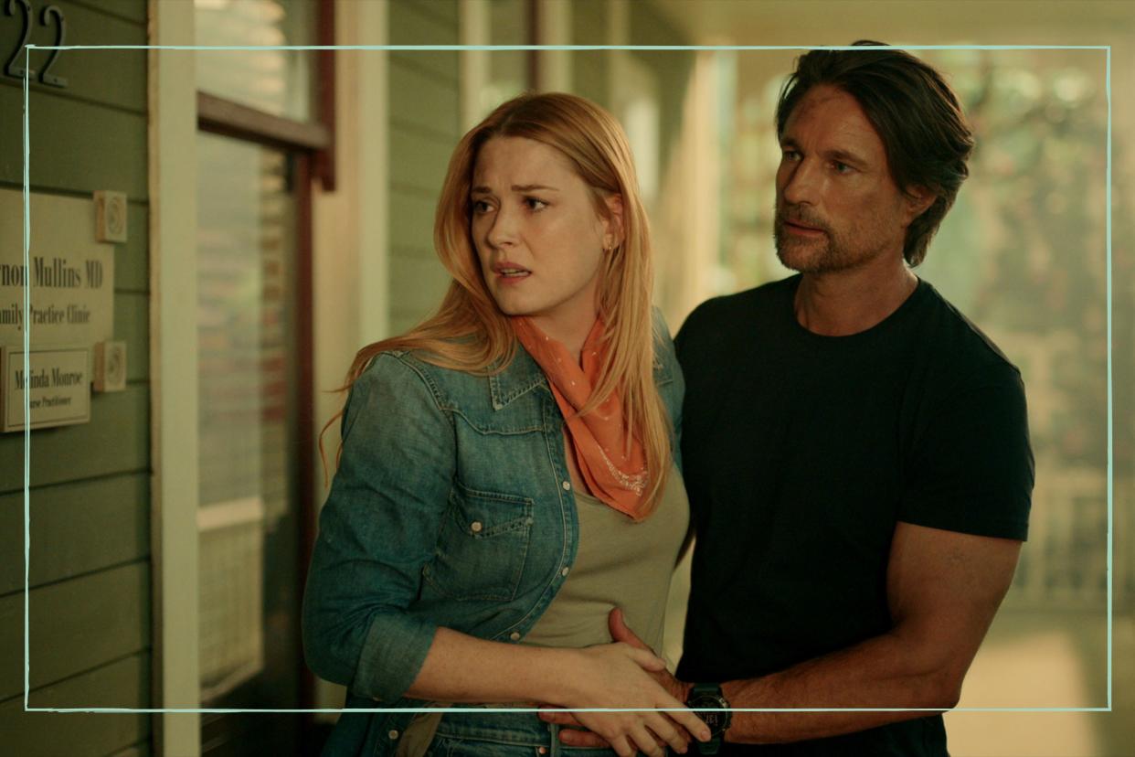  Does Mel lose her baby in Virgin River, as illustrated by Alexandra Breckenridge as Mel Monroe, Martin Henderson as Jack Sheridan in episode 506 of Virgin River 