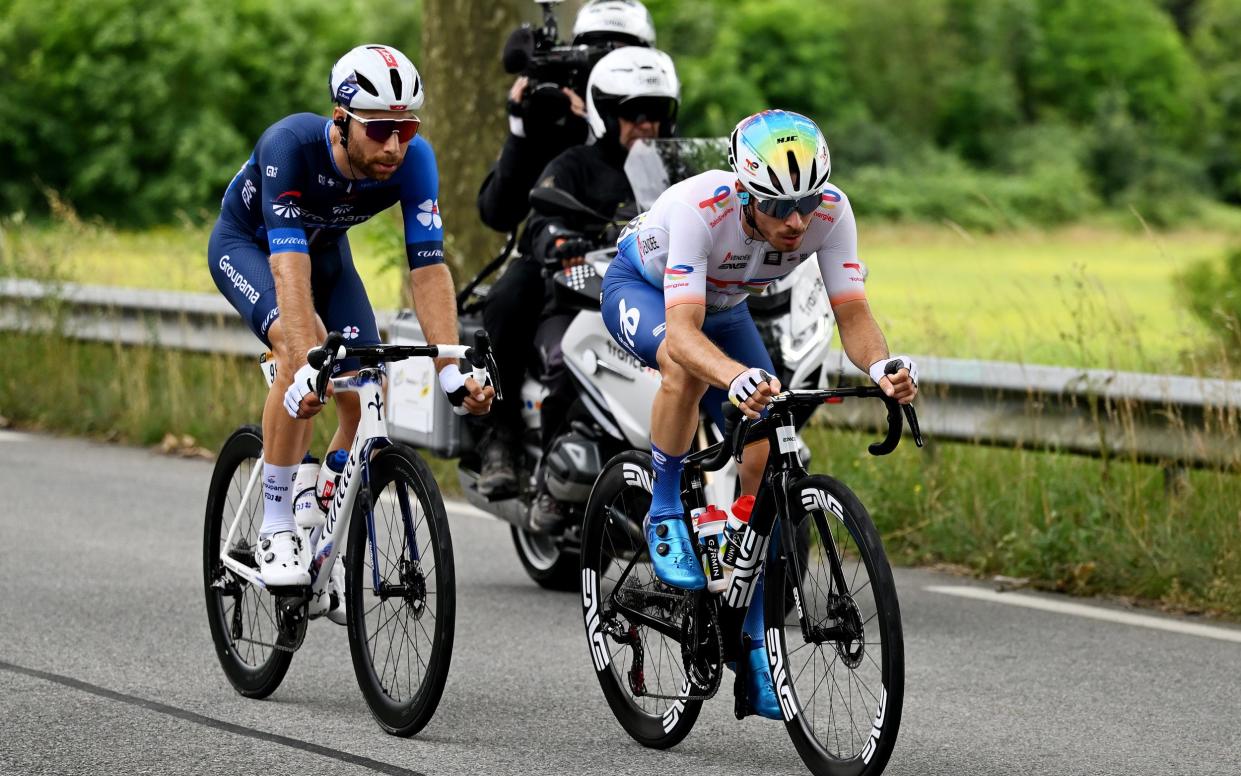 Clement Russo and Matteo Vercher out in front on stage five