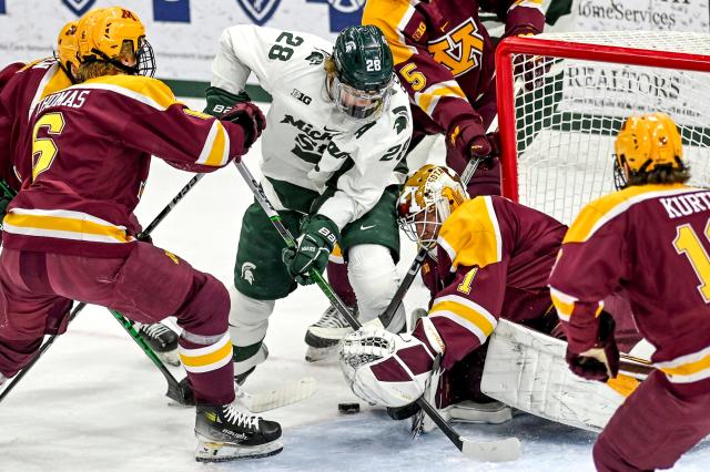 How could I not' commit? Karsen Dorwart's rise from overlooked recruit to  top-line center at MSU