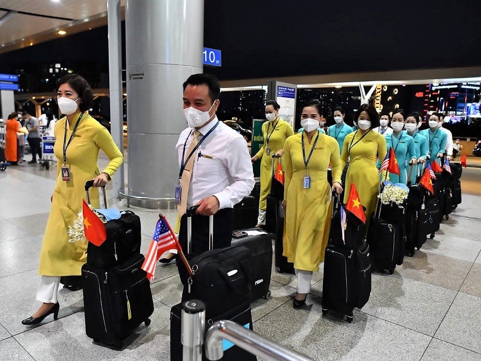 Vietnam Airlines' historic flight from Ho Chi Minh City to San Francisco.