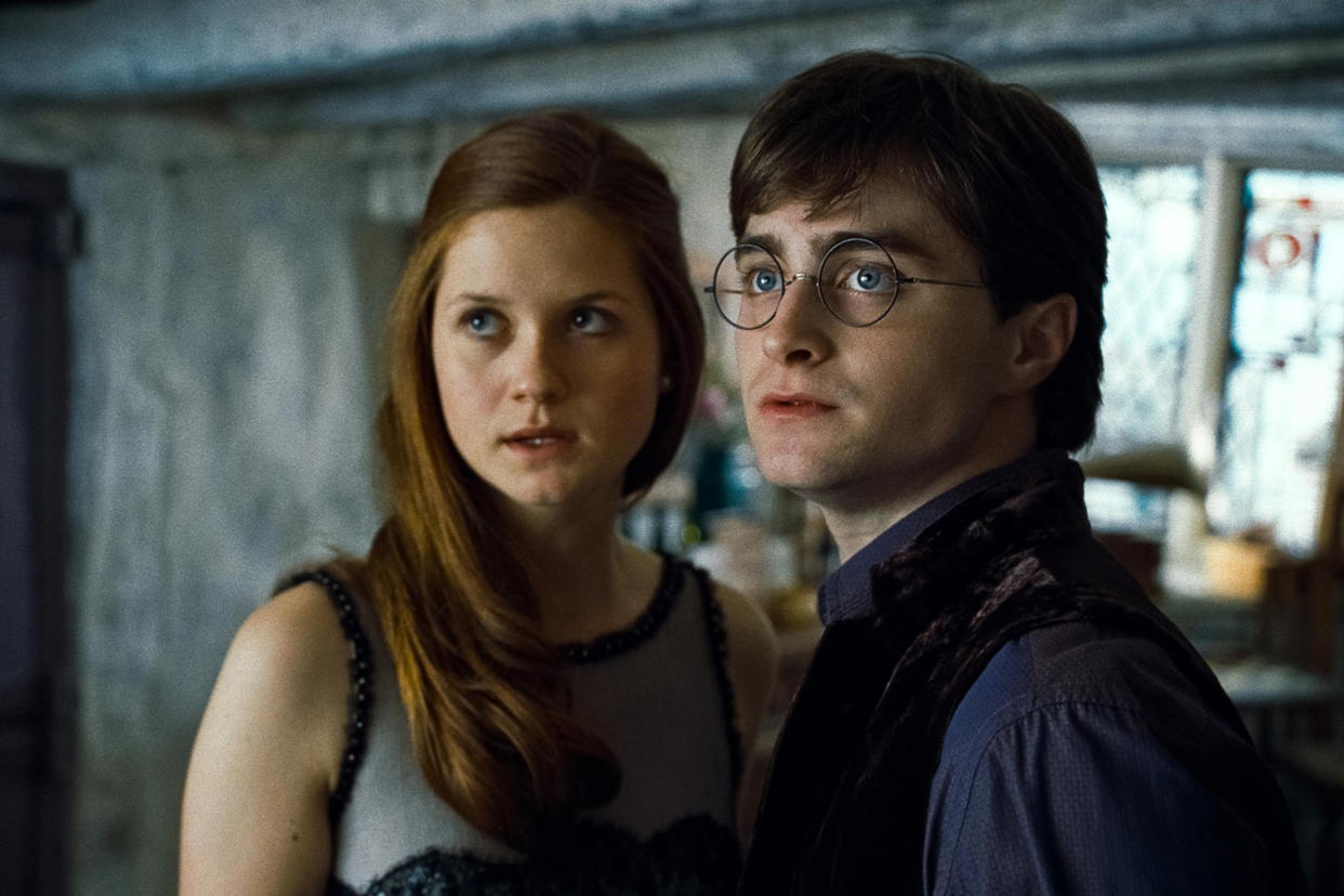 Harry Potter and the Deathly Hallows: Part I (2010)
Bonnie Wright as Ginny Weasley and Daniel Radcliffe as Harry Potter 
 (Courtesy Warner Bros.)