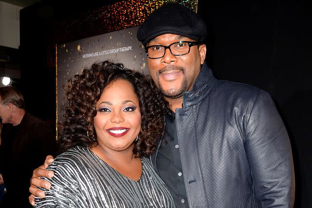 <p>Kevin Winter/Getty Images</p> Cocoa Brown and Tyler Perry in 2014