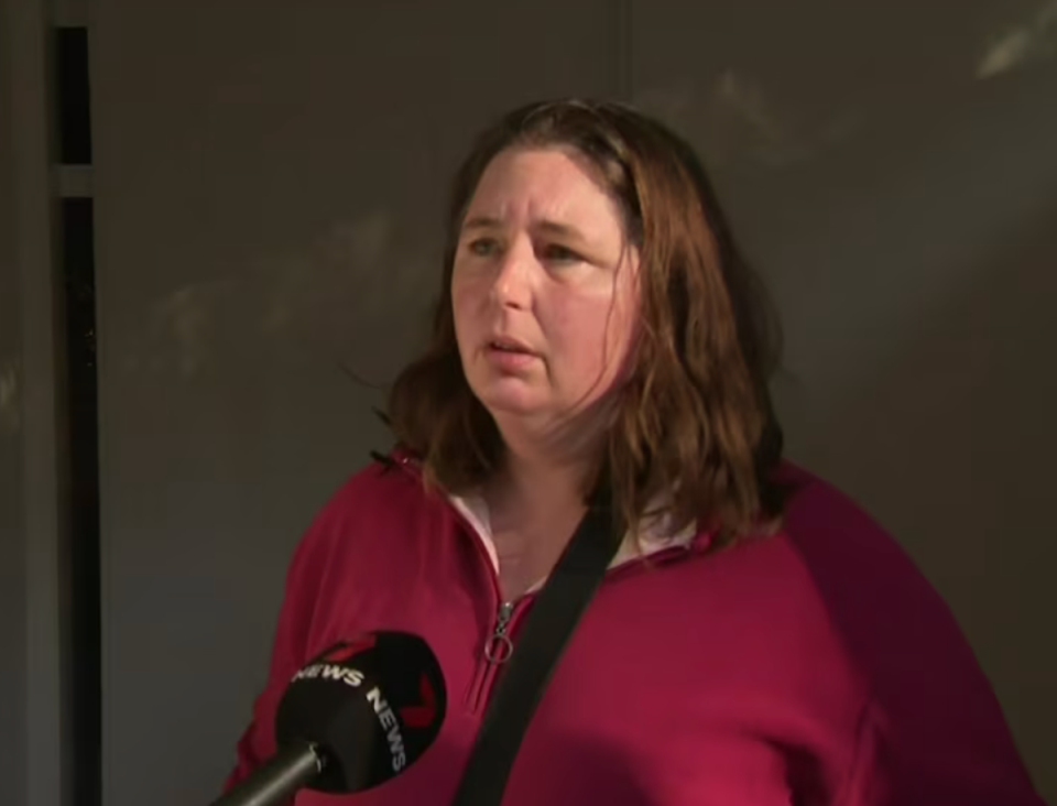 Erin Patterson speaks to reporters after being named as a suspect in the poisoning deaths of three of her elderly in-laws (7 News)