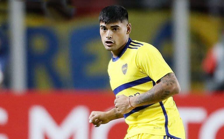 Ariel Molas, categoría 2004, debutó en Boca ante Nacional Potosí, por la Copa Sudamericana 2024 (@BocaJrsOficial)